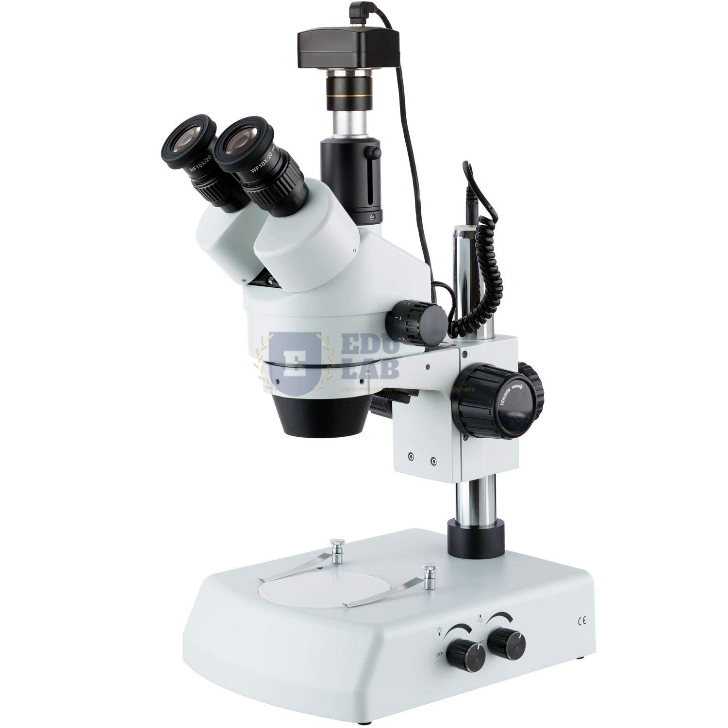 Digital Wide Field Stereo Zoom Trinocular Microscope