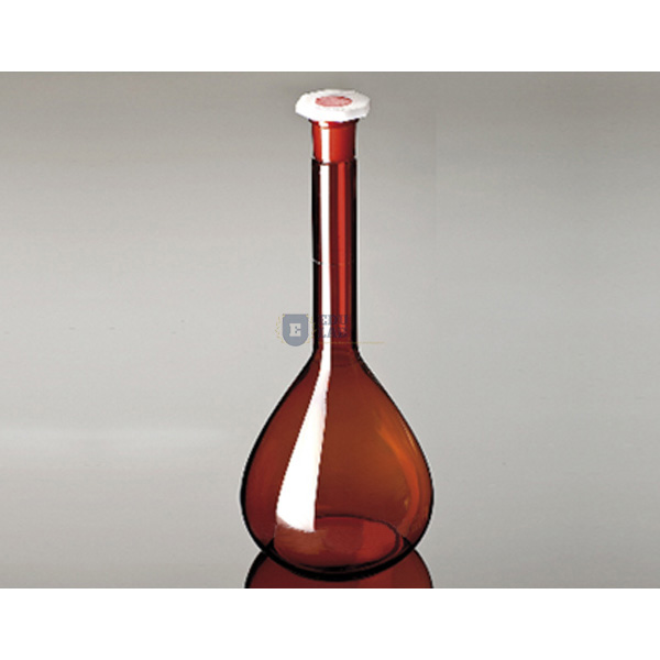 Amber Volumetric Flask, With PE Stopper